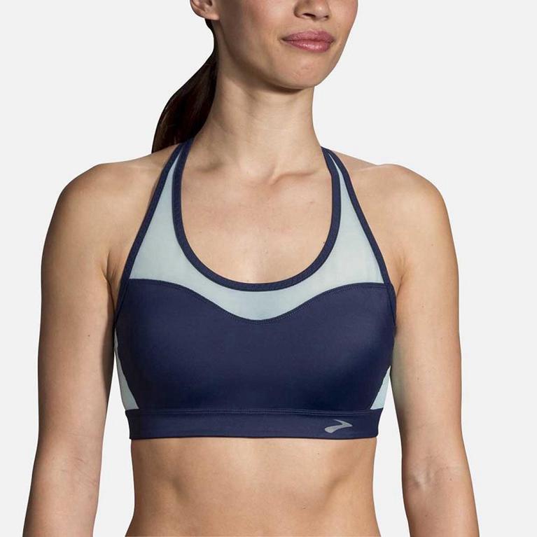 Brooks FastForward Crossback Womens Running Bra - Blue - Indonesia (NMGU-42309)